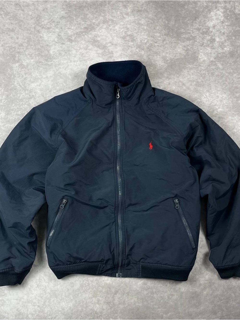 [372] Vintage Polo Ralph Lauren Pony Zipper Bomber Jacket L Size